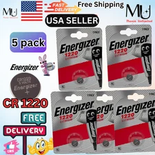 5X Pack Energizer CR 1220  ECR1220 Fresh Stock Lithium 3V Battery Exp Date 2033+