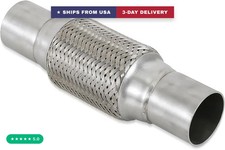 2''X6''universal stainless steel Exhaust Flex Pipe with Ends 10" Inch Long Heavy
