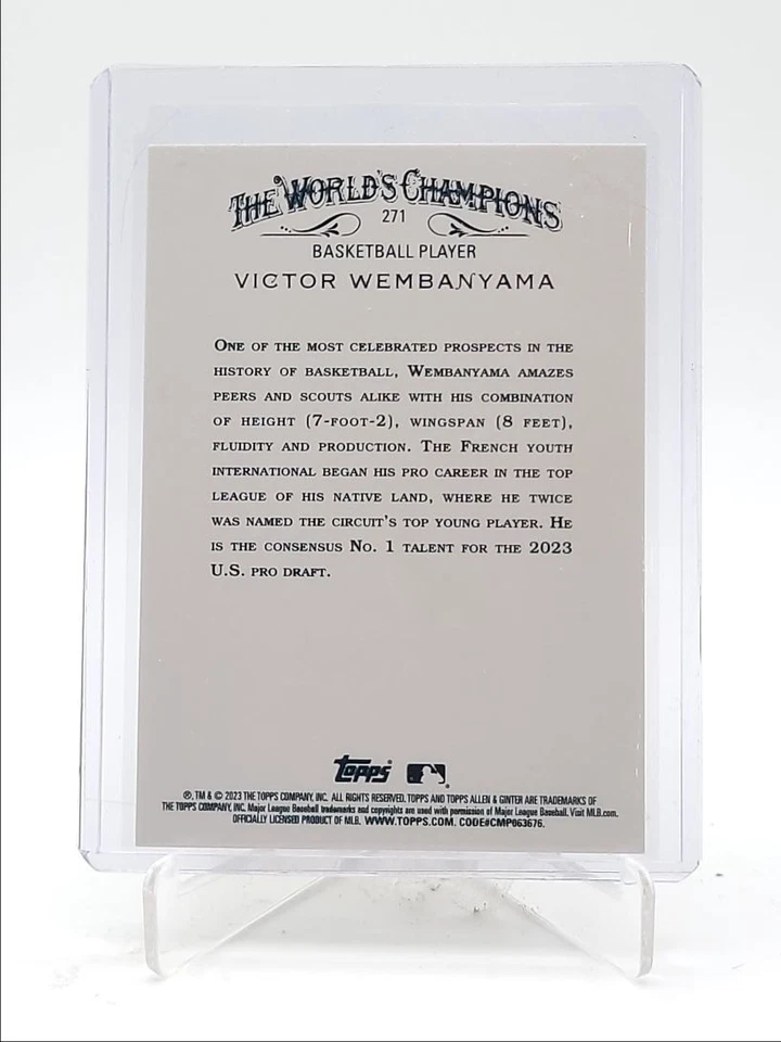 VICTOR WEMBANYAMA 2023-24 TOPPS ALLEN & GINTER SILVER PORTRAIT Q5902 - Image 2 of 2