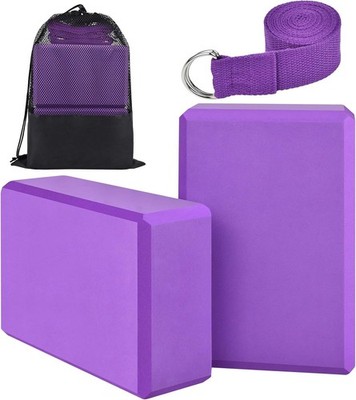 Yoga Klotz Klötze Blöcke 2er Set Yoga Block und Gurt Yoga-blocks Joga Klotz 2er 