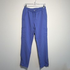 Blue Medical Scrub Pants with Drawstring Waist and Multiple Pockets, Unisex