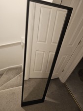 IKEA NISSEDAL Large Wall Mirror Black Frame, 40x150cm