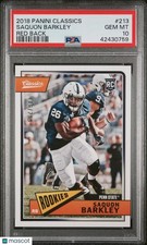 2018 Panini Classics Football Saquon Barkley RC Rookie Red Back PSA 10 /299