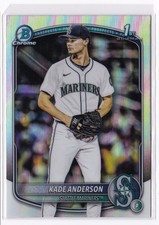 Kade Anderson 1st REFRACTOR 2025 Bowman Draft #BDC-3 Seattle Mariners