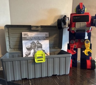 I play I learn 3-in-1 Cool Toy Gift: Robot, Truck, and Workbench for Kids 4-10