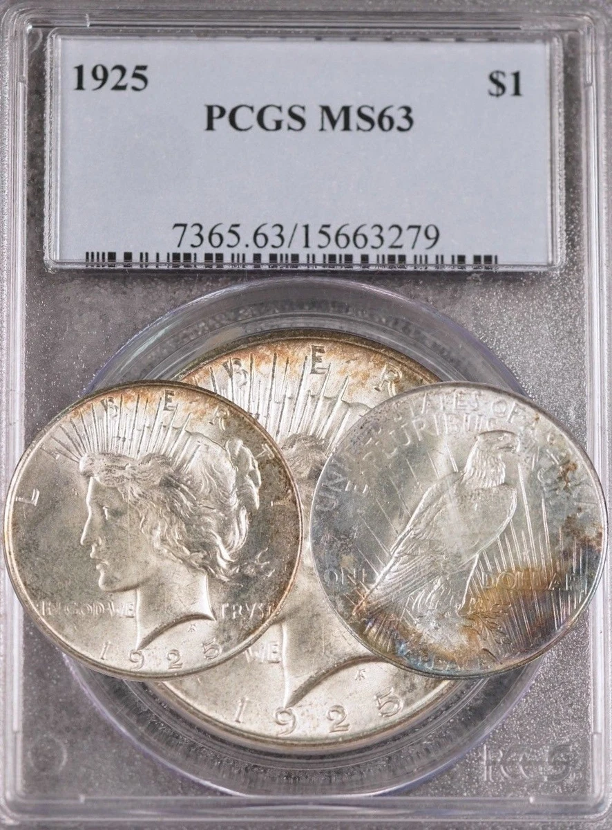 MS 63 Graded 1925 Year Peace Dollars (1921-1935) for sale | eBay