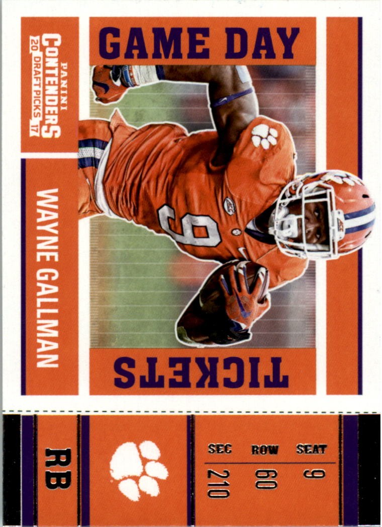 2017 Panini Contenders Draft Picks Game Day Tickets #22 Wayne Gallman - FB