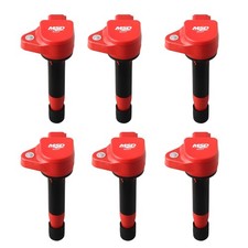 82376 Msd Ignition Coil - Blaster Series - Hondaacura V6 - Red - 6-pack