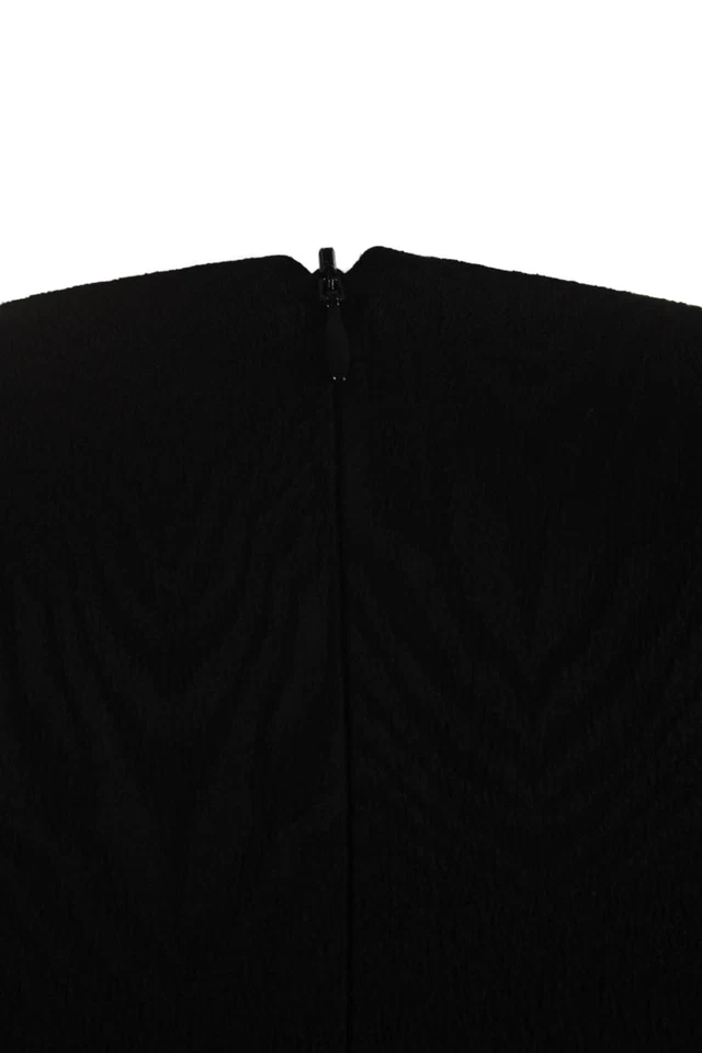 Mini Vestido Negro Bec & Bridge Para Mujer Cuello en V Mangas Cortas Ajustado Texturizado Talla 2 Foto 4 de 4