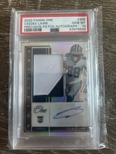 2020 PANINI ONE PRECISION PATCH AUTO #305 CEEDEE LAMB ROOKIE RC /25 PSA 10 AUTO