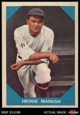 1960 Fleer #18 Heinie Manush Senators HOF 6 - EX/MT