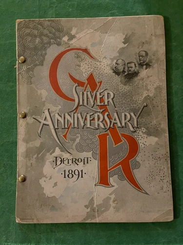 1891  Souvenir Program Of The  Silver Anniversary Encampment Of GAR ,Detroit,Mi