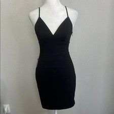 Express Spaghetti Strap Pencil Dress Black Size XXS NWT