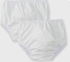 Gerber 2 Pack Waterproof Baby Pants 6-9 Months 16-20 Lbs White NEW
