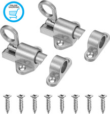 2-Pack Self-Closing Latches, Aluminum Alloy Resilient Bolt Latch with Screws for