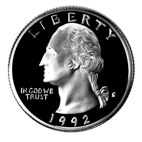 1992 -S Washington Quarter Proof 90% Silver Gem Deep Cameo US Coin