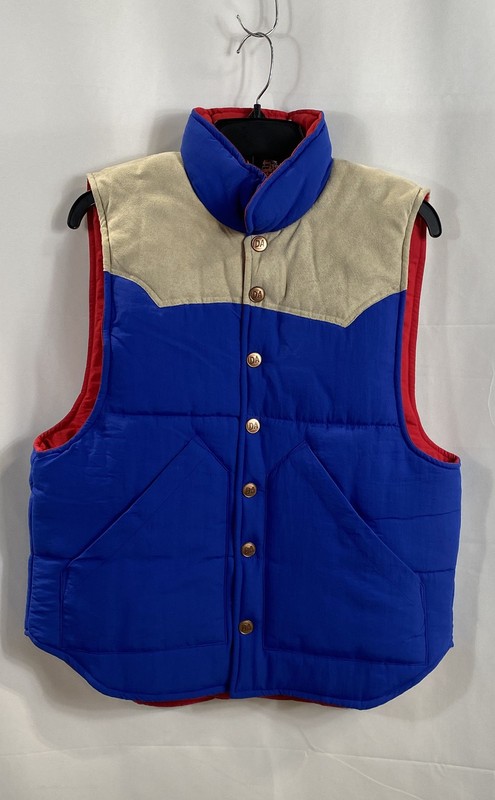 Dead Atlantic Womens Reversible Puffer Vest Colorblock Made in USA NWT