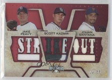 2008 Triple Threads Relic Combos 12/36 Jake Peavy Scott Kazmir Johan Santana t8i