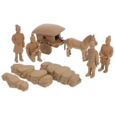  1 Set Miniature Terracotta Warriors Statue Desktop Terracotta Warriors Figurine