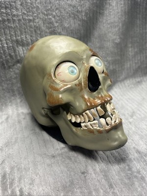 Gemmy Animated Skull Head Motion Sensor LIGHTS AND NOISE WORKING, NO JAW MOVE