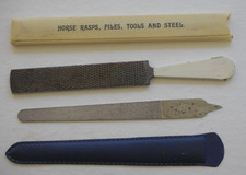 2- VTG/ANTIQUE ADVERTISING FILES HELLER BROTHERS HORSE RASPS  WESTMORE DIAMA