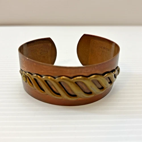 Copper and Brass Cuff Bracelet Costume Jewelry Vintage