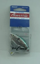 Bill Lewis MT25G Mini-Trap Rattle Trap Color Chrome Green Back 1/4 oz