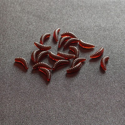 Lot 100 Pcs 2 cm Soft Plastic Worm Fishing Lure Maggot Grub Carp Trout Fly Bait