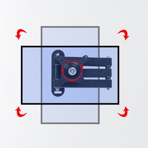 Computer Monitor Stand Wall-mounted Bracket Holder for 14-27 Inch Monitor Part - Picture 9 of 16