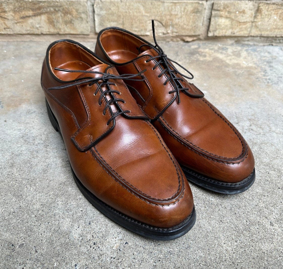 Allen Edmonds USA 1168 Brown Leather Lace Up Derby Oxford 