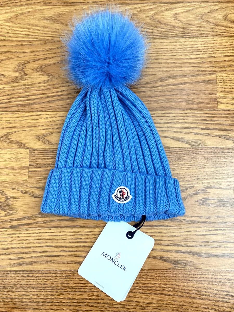 moncler blue beanie