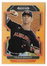 Trace Bright 2022 Prizm Draft Picks Neon Orange #137 /50 Rookie Orioles Auburn