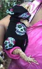 DIA DE LOS MUERTOS PRINTS 2 XLRG SLEEVELESS HOODY BODY SHIRT 4 BEARDED DRAGON