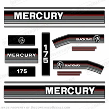 Fits Mercury 1989-1990 175hp Black Max Outboard Engine Decals