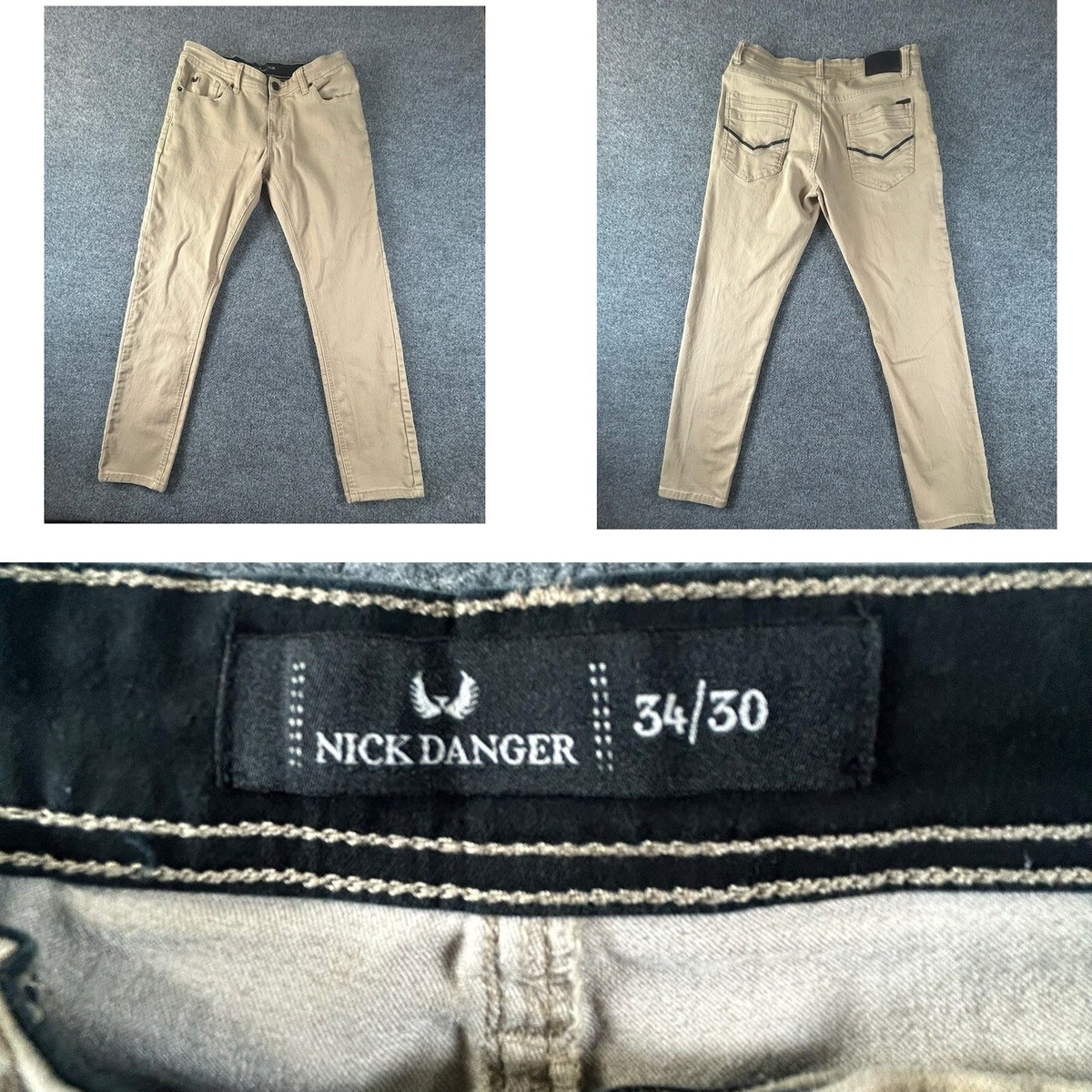 Nick Danger Men's Supreme Flex Jeans Pants Stretch Slim Fit
