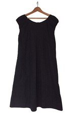 DOLCE & GABBANA Sleeveless Shift Dress Black Cotton Size 44 /US 8