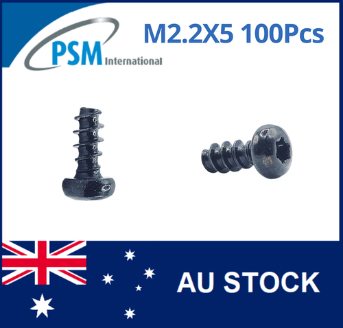 PLASTIC THREAD SCREW M2.2X5 PAN TORX T6 STEEL BLACK ZINC PLATED WN1412KC22X5ZB - Bild 1 von 5