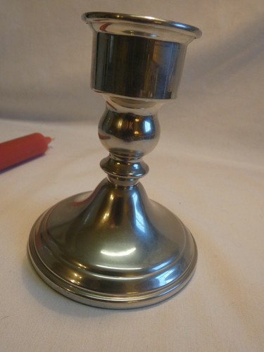 Vintage Lenox Pewter Candlestick with Etched Glass Cover - Picture 4 of 8