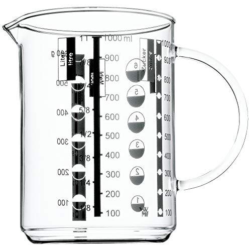 WMF Gourmet - Misurino in Vetro Resistente al Calore, 1 l, Scala per Litri, mill