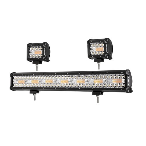 AUXBEAM 2x 4" 120W DEL + 20" 420W DEL barre lumineuse faisceau spot feu de conduite hors route - Photo 10/12