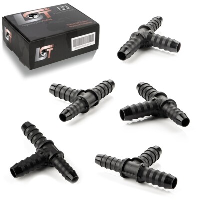 5x Bewässerungssystem T-Stück Schlauchverbinder Reduzierstück Ø 10 mm - Ø 12 mm