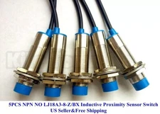 5Pcs NPN NO LJ18A3-8-Z/BX 8mm Inductive Proximity Sensor Switch  DC 6-36V US
