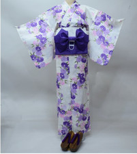 Full set for women, yukata, obi, geta, suitable height 154cm-165cm