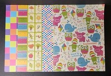 Scrapbook Paper 8.5 x 11 Back To School Theme Qty 13