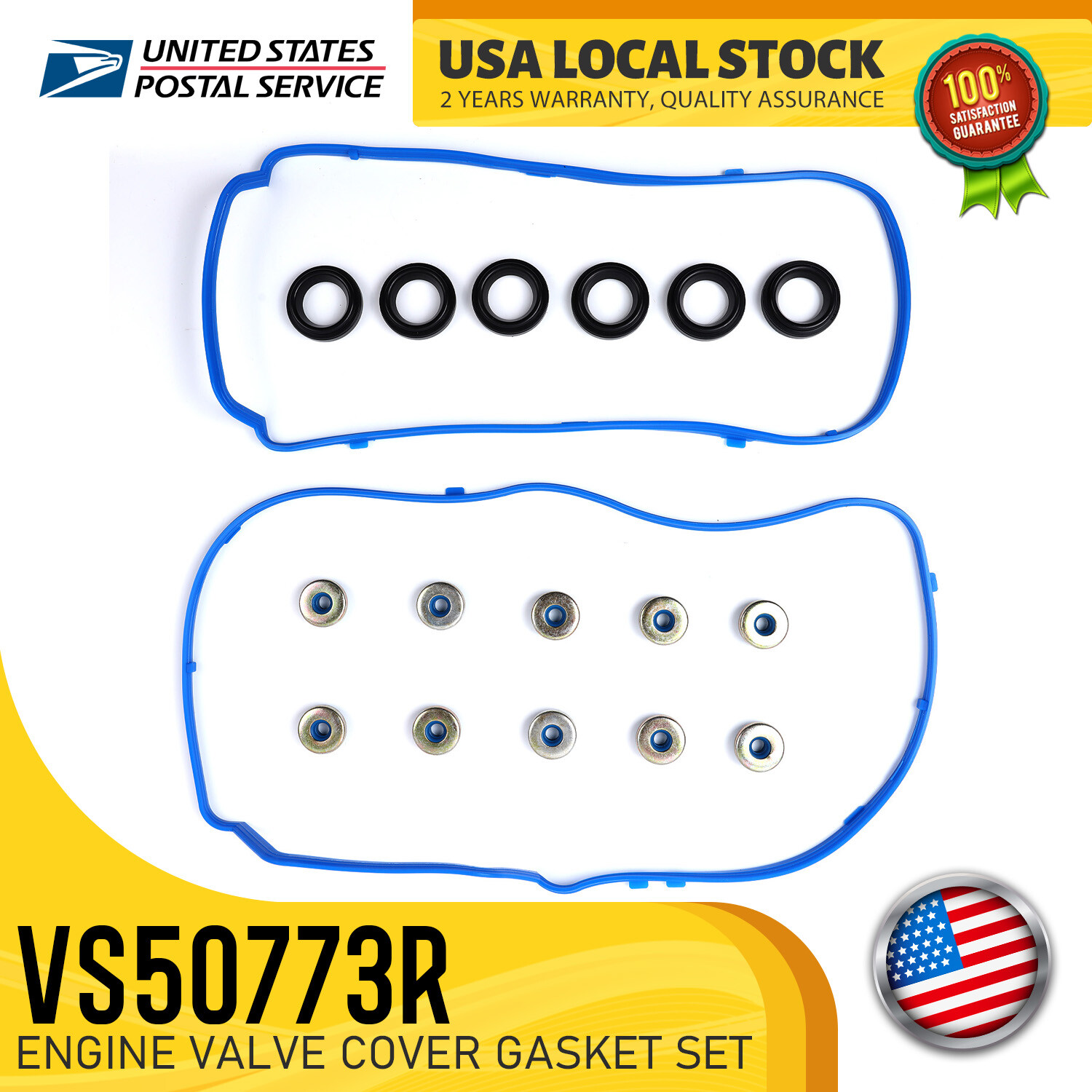 Valve Cover Gasket Grommets Seals Set VS50773R Engine For Honda Accord 2008-2017