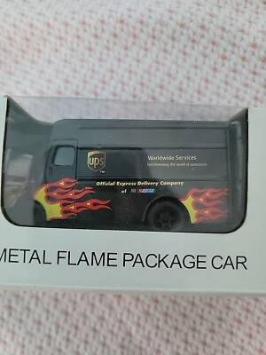 UPS United Parcel Service Die Cast Metal Flame Package Car Truck Black
