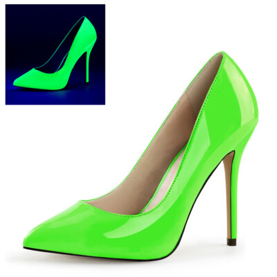 PleaserUSA High Heels Pumps Amuse-20 Neon grün