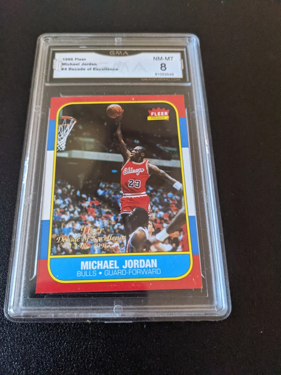 1996-97 Fleer #4 Michael Jordan GMA 8 Decade Of Excellence RC Mint 