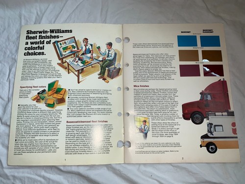 Selten Vintage 1988 Sherwin-Williams Farbmuster Chips Buch Flottenauswahl - Bild 2 von 6