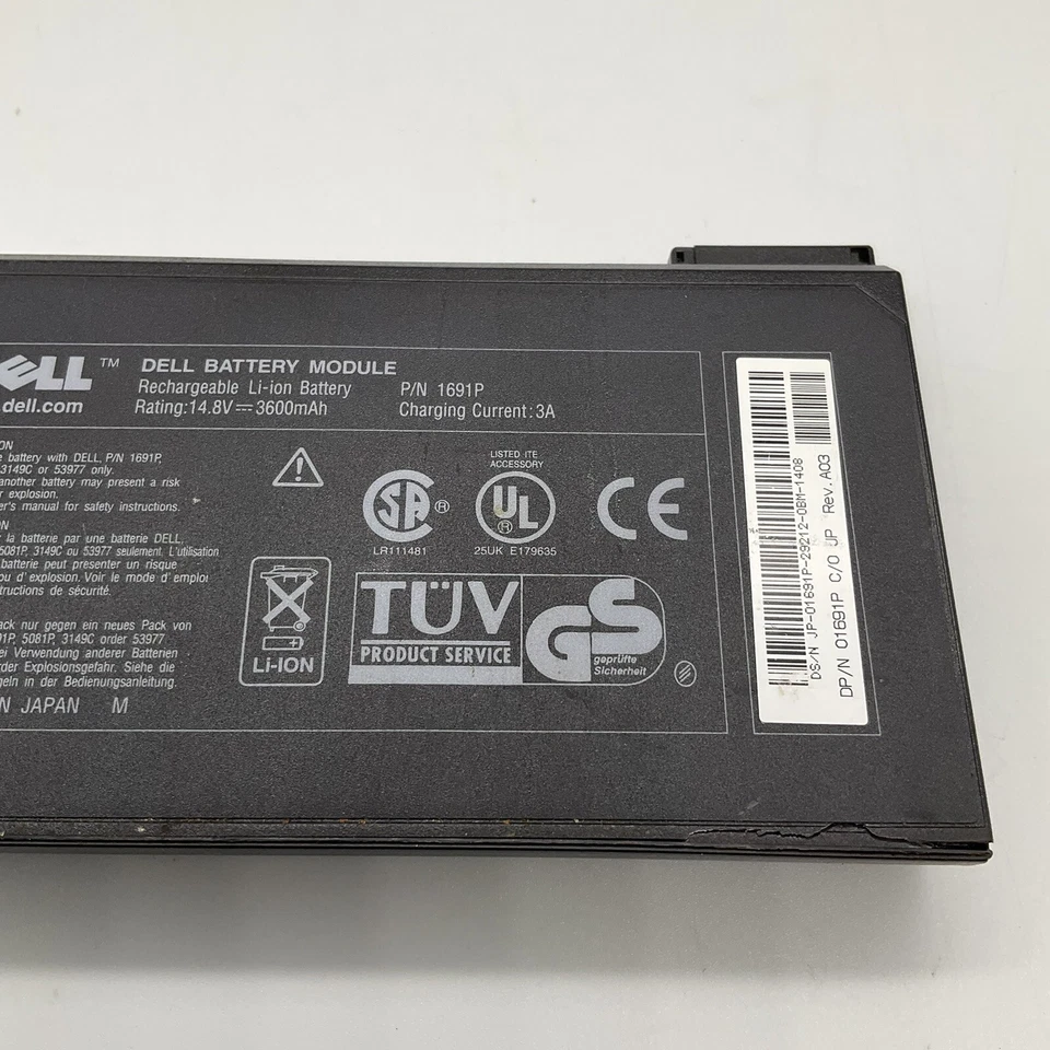 戴尔原始设备制造商充电电池模块 1691P 替换件 5081p 3149c 53977 未测试 — 第 3/4 张图片